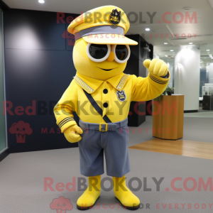 Yellow Navy Soldier mascot...