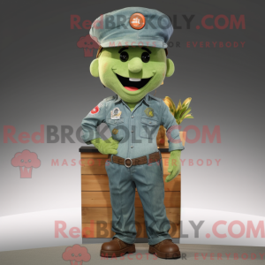 Peach Green Beret mascot...