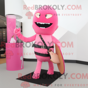 Pink Knife Thrower mascot...