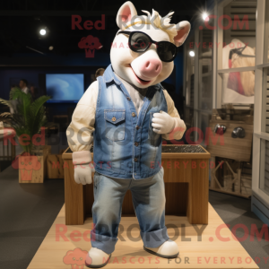 Cream Sow maskotdraktfigur...