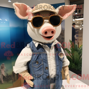 Cream Sow maskotdraktfigur...