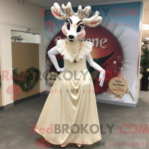 Cream Deer mascot costume...
