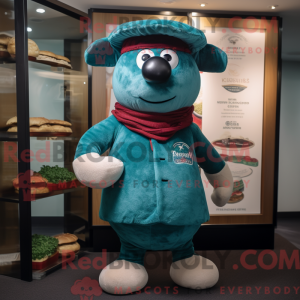 Teal Beef Wellington mascot...