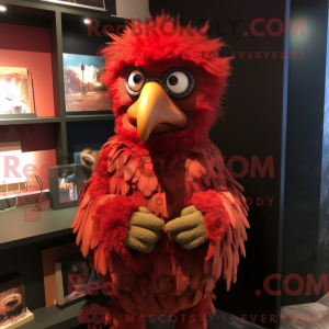 Red Harpy maskot kostume...