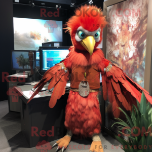 Red Harpy maskot kostume...