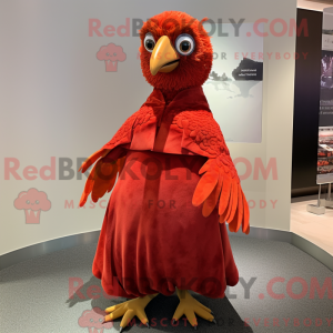 Red Quail maskot kostume...