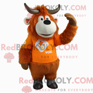 Orange Yak Maskottchen...