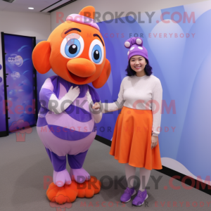 Lavendel klovnefisk maskot...