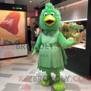 Green Fried Chicken mascot...