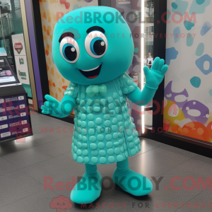 Postava maskota Teal Candy...
