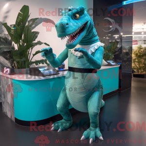 Blauwgroen Tyrannosaurus...