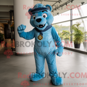 Sky Blue Panther maskot...