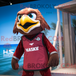 Maroon Hawk Maskottchen...