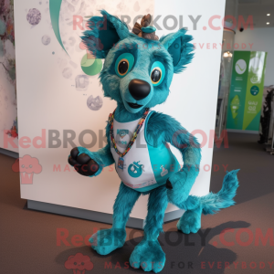 Turquoise Hyena mascot...