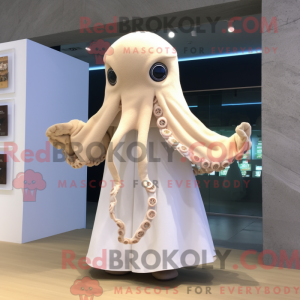 Beige Octopus mascot...