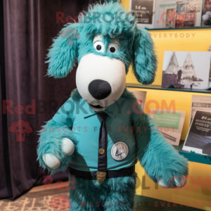Teal Shepard S Pie mascot...