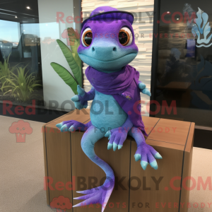 Purple Geckos mascot...