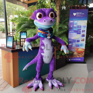 Purple Geckos mascot...