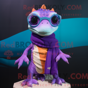 Purple Geckos mascot...