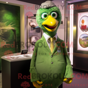Grøn Tyrkiet maskot kostume...