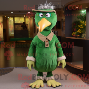 Grøn Tyrkiet maskot kostume...