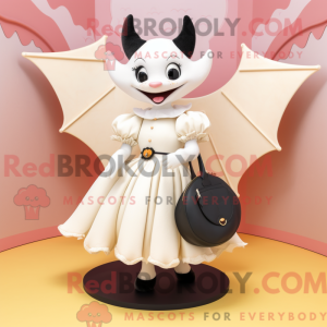 Creme Bat-maskot-draktfigur...