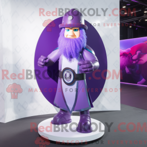 Purple Celtic Shield mascot...