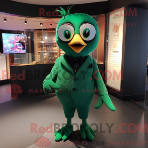 Groen Merel mascottekostuum...