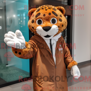 Brown Jaguar mascot costume...