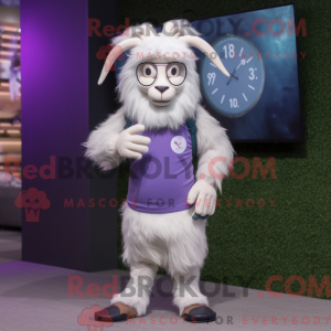 Lavender Angora Goat mascot...