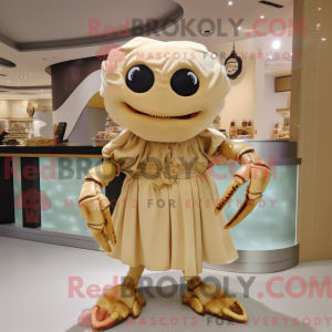 Beige Crab Cakes mascot...