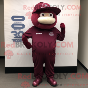 Maroon Pho mascot costume...