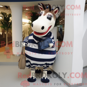 Navy Quagga mascot costume...