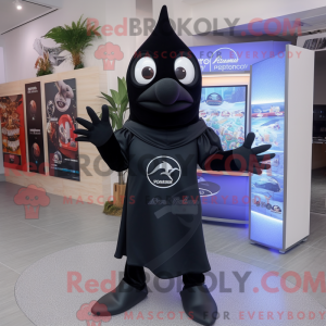 Black Ray mascot costume...
