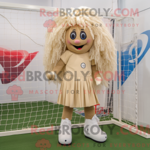 Beige fotbollsmål...