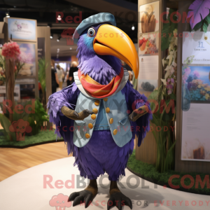 Lavendel Toucan maskot...