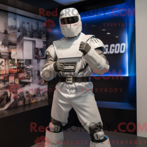 Sølv Gi Joe maskot kostume...