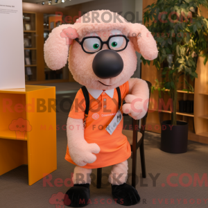 Peach Sheep mascot costume...