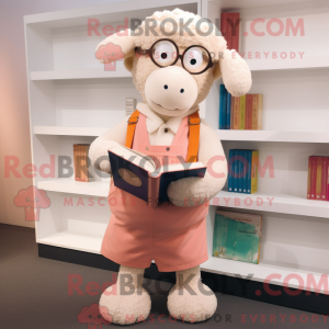 Peach Sheep mascot costume...