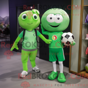 Groen voetbal mascotte...