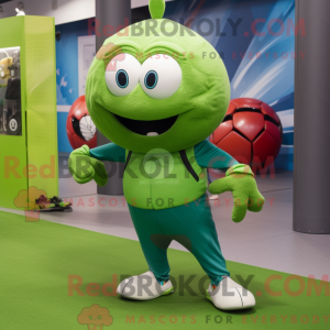 Green Soccer Ball mascot...