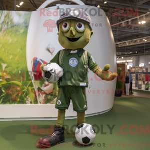 Olive Soccer Goal mascot...