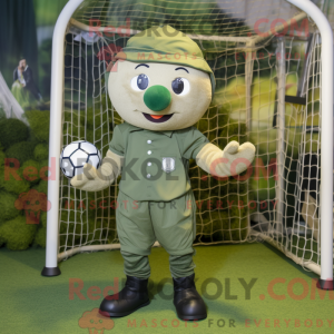 Olive Soccer Goal máscara...