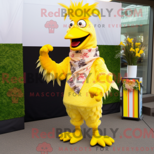 Yellow Roosters mascot...