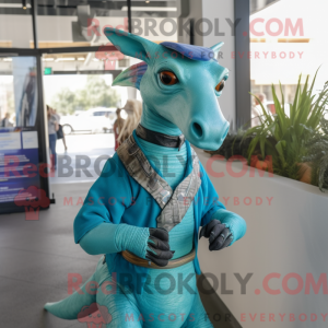 Cyan Parasaurolophus...