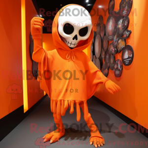 Máscara de caveira laranja...