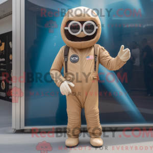 Tan Astronaut mascot...