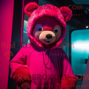 Magenta Teddy Bear máscara...