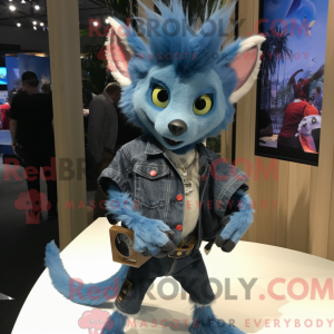 Blue Aye-Aye mascot costume...