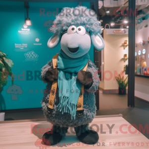 Postava maskota Teal Sheep...